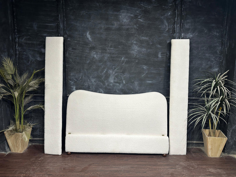 Miniamalist Boucle Bed