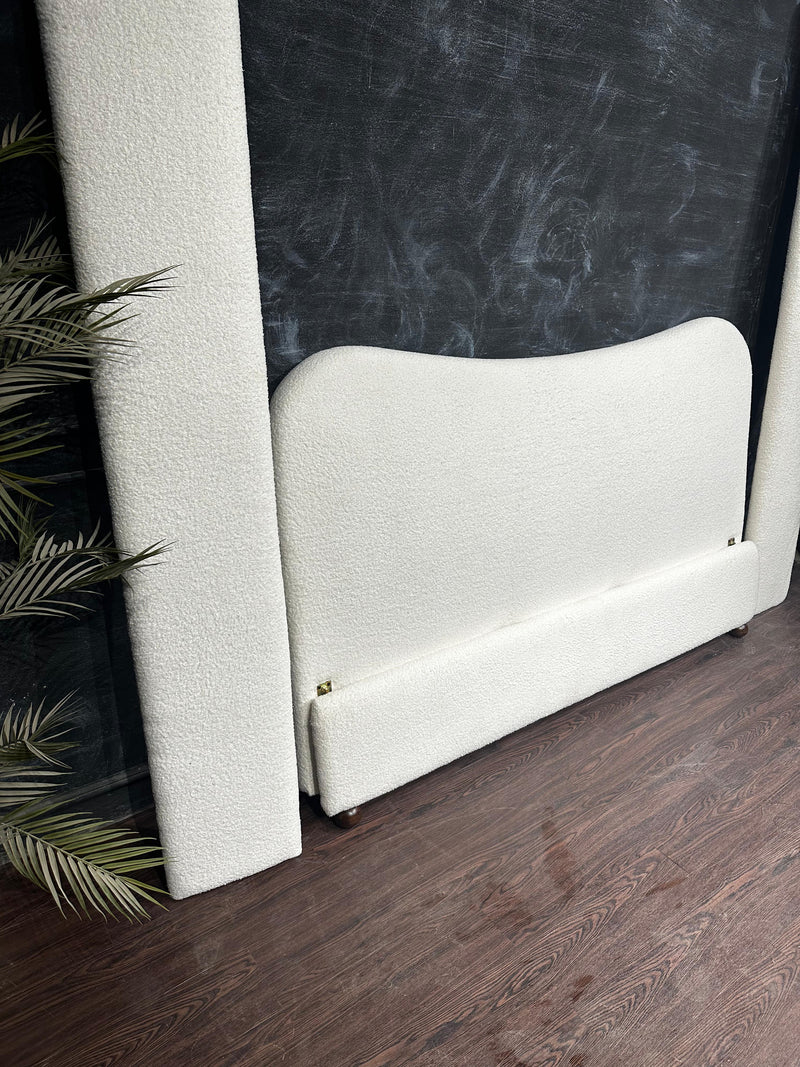 Miniamalist Boucle Bed