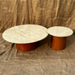 Marbleized Wood Nesting Coffe Table
