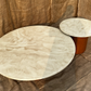 Marbleized Wood Nesting Coffe Table