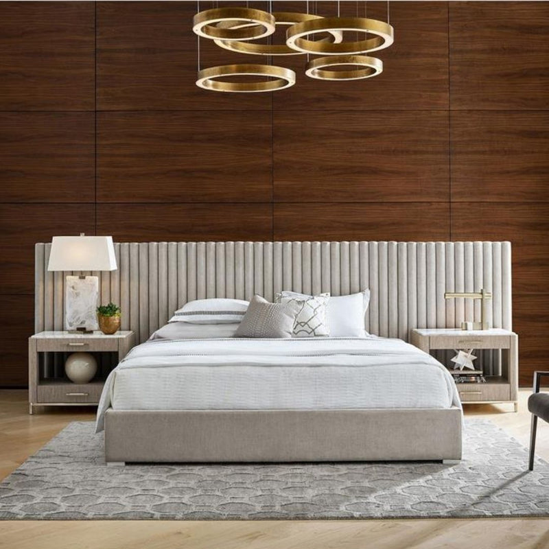 Contemporary Queen Bed w/ Wall Panels