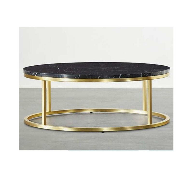 Smart Round Black Marble Coffee Table