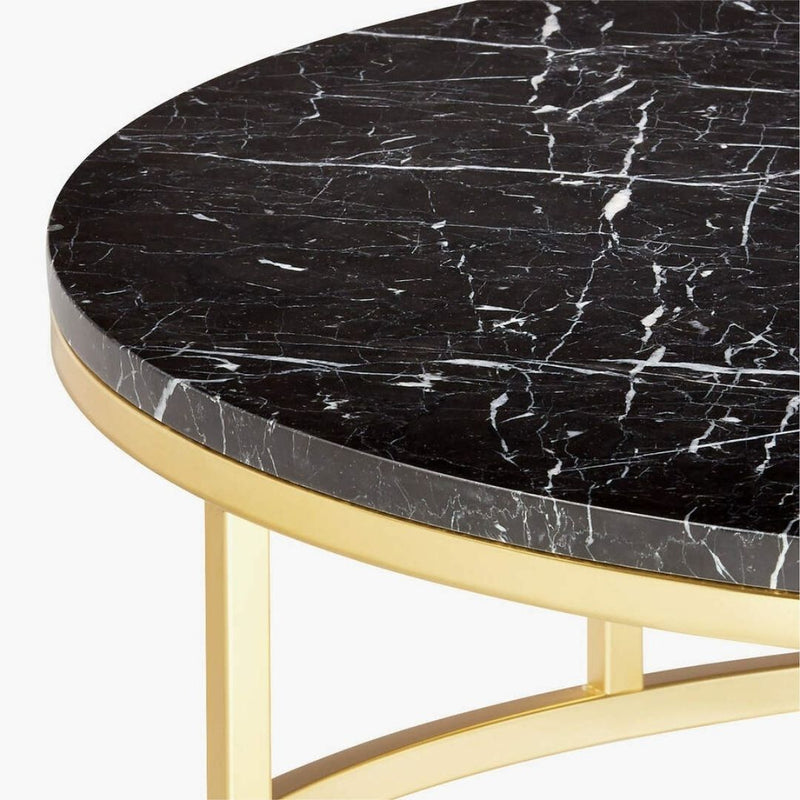 Smart Round Black Marble Coffee Table