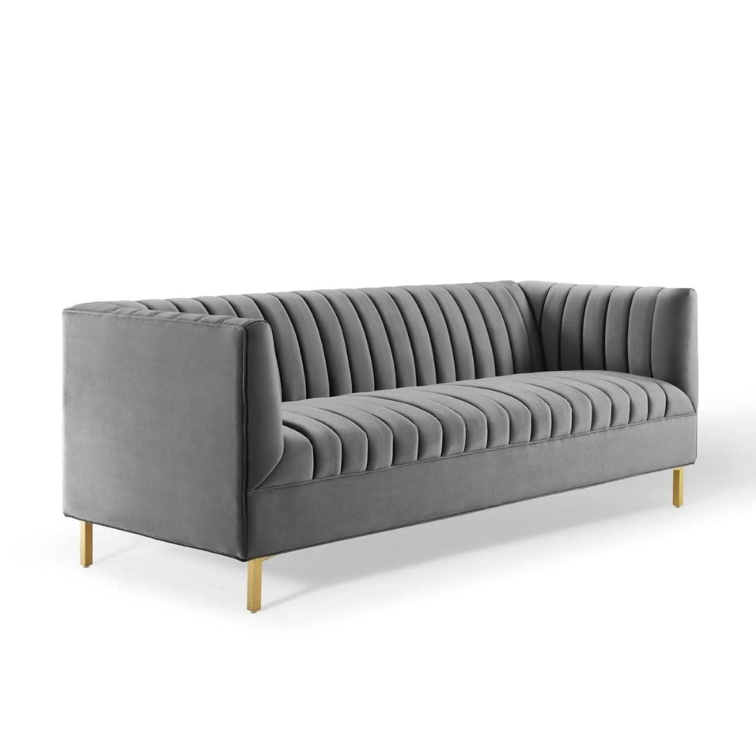 Valiant Vertical Channel Tufted Sofa