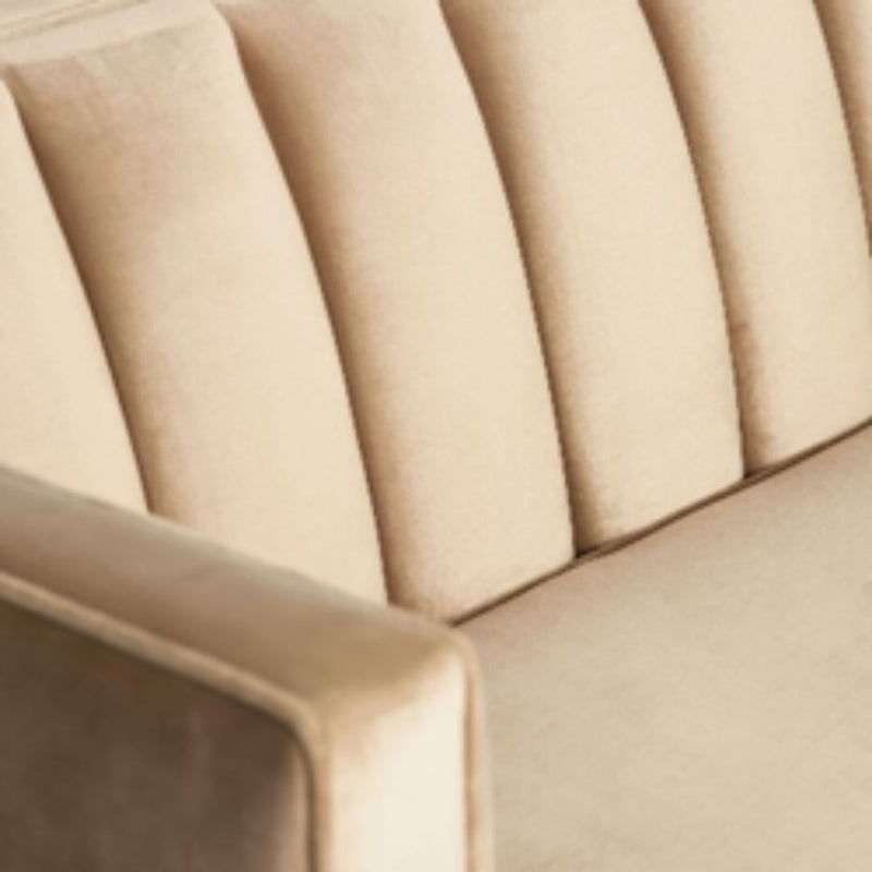 Leanna Channel Tufted Velvet Loveseat