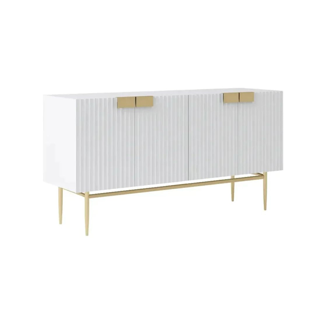 Twixer 59" White Sideboard Buffet with Doors Accent Cabinet with Storage 4 doors