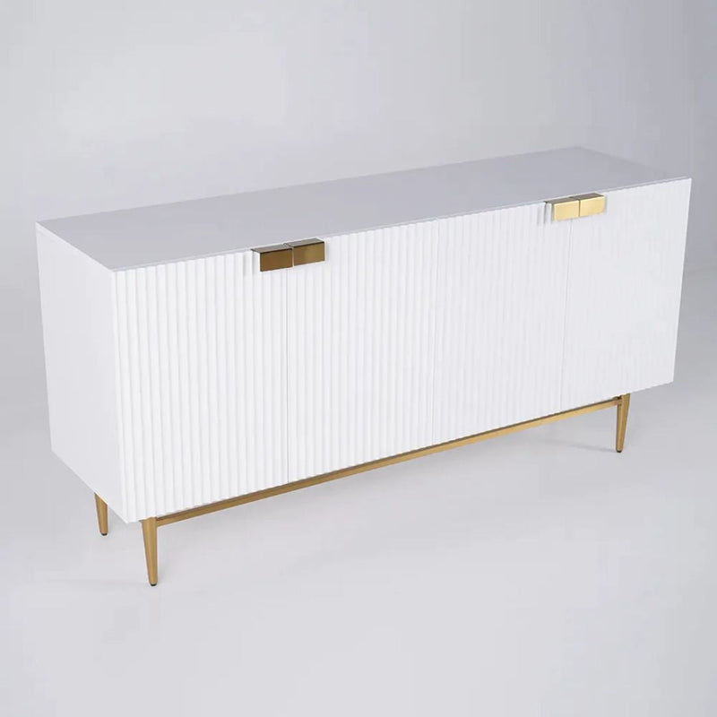 Twixer 59" White Sideboard Buffet with Doors Accent Cabinet with Storage 4 doors