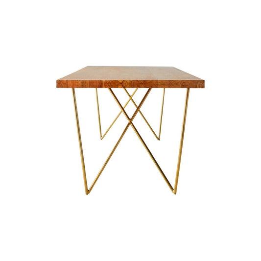 DYLAN BRASS MEDIUM ACACIA TABLE