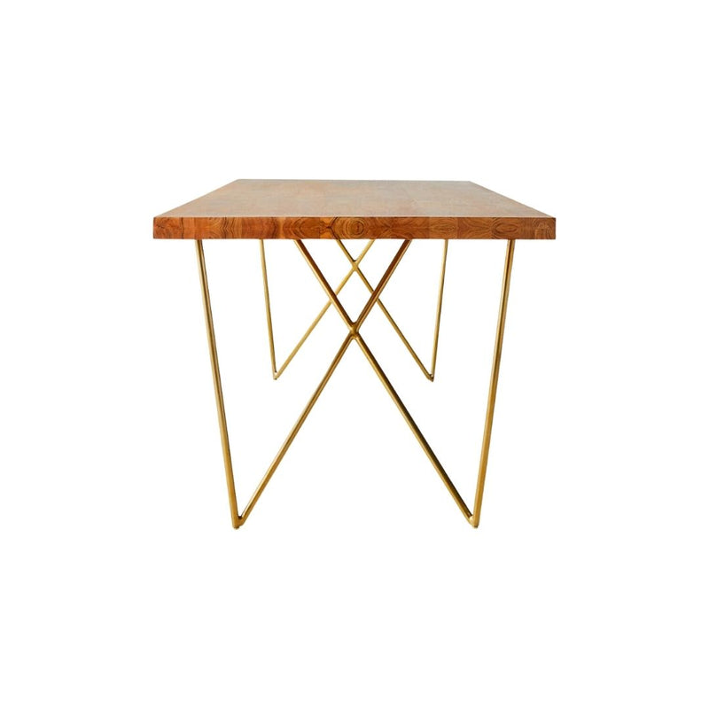 DYLAN BRASS MEDIUM ACACIA TABLE