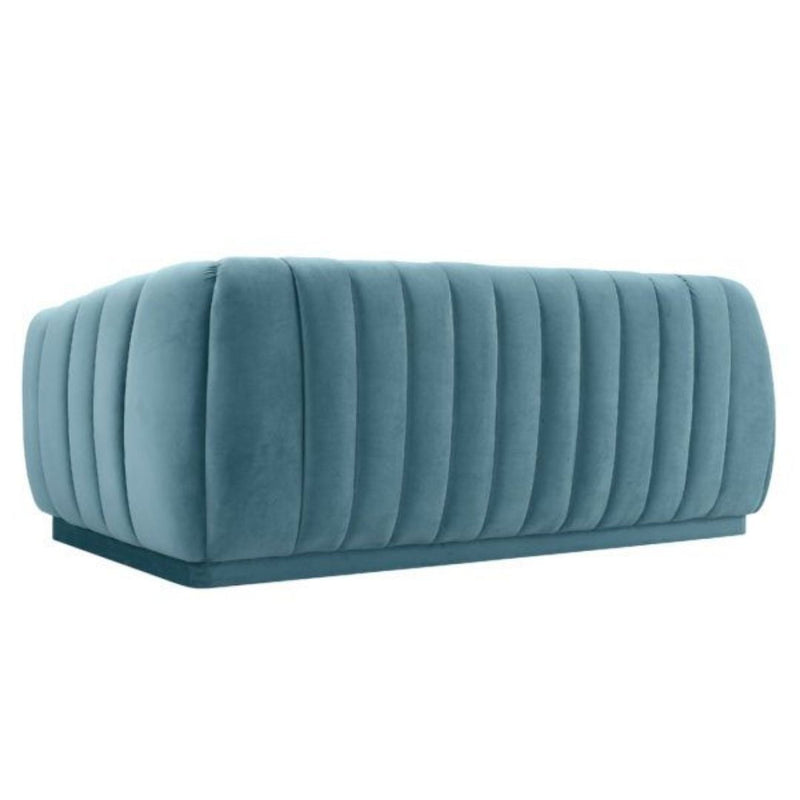 Arno Sea Blue Velvet Sofa