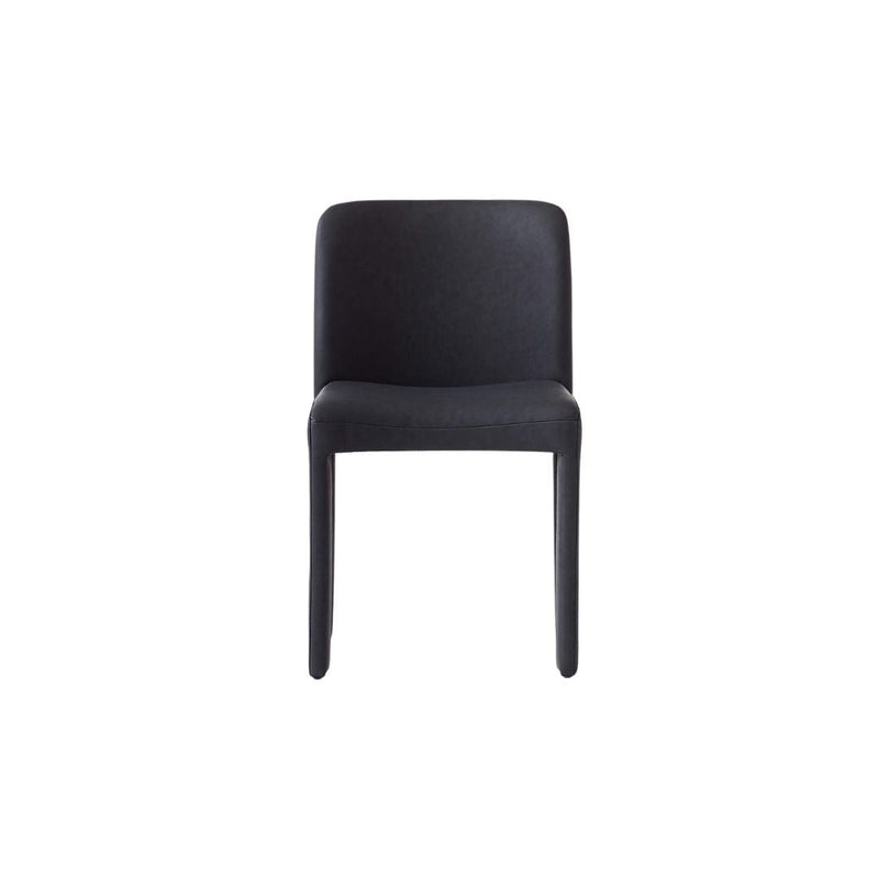 HIDE FAUX LEATHER B34LACK DINING CHAIR