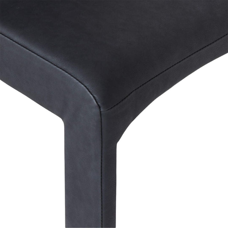 HIDE FAUX LEATHER B34LACK DINING CHAIR