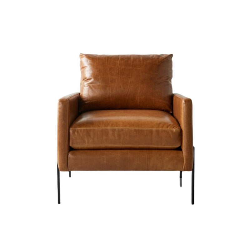 GUNNISON COGNAC LEATHER CHAIR