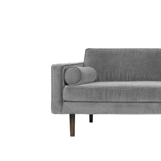 3-seater sofa Wind Drizzle gray velvet