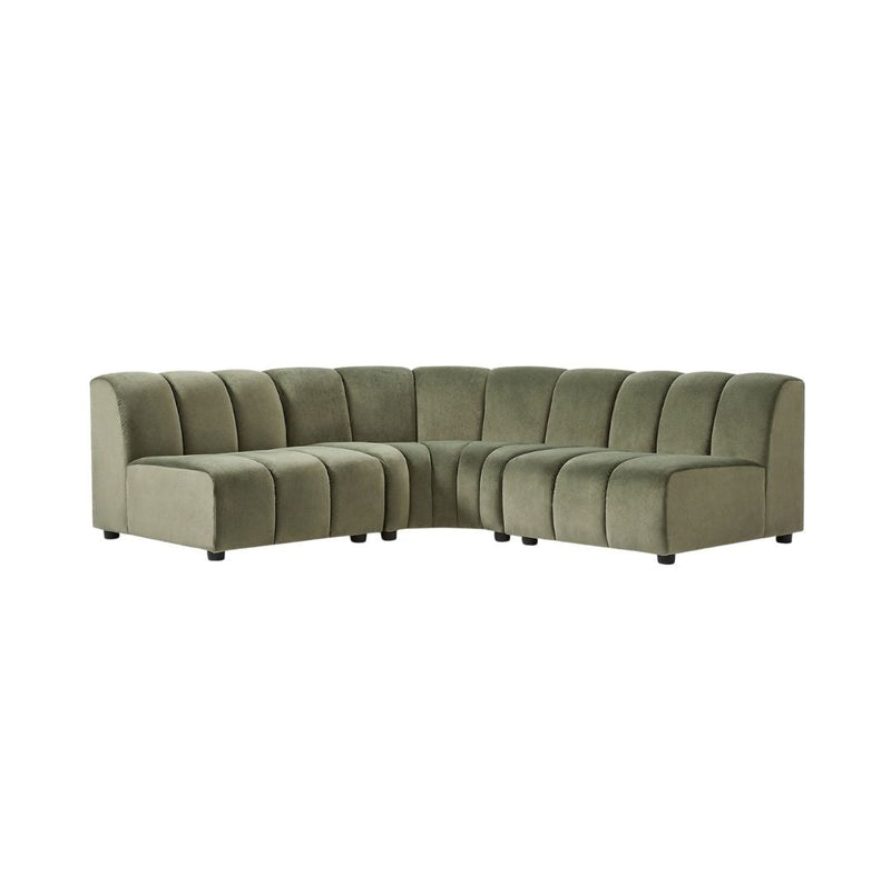 Avalon Channeled 3-Piece L-Shaped Sectional