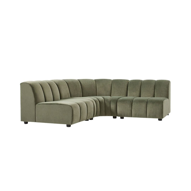 Avalon Channeled 3-Piece L-Shaped Sectional