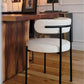 INESSE BOUCLE IVORY DINING CHAIR