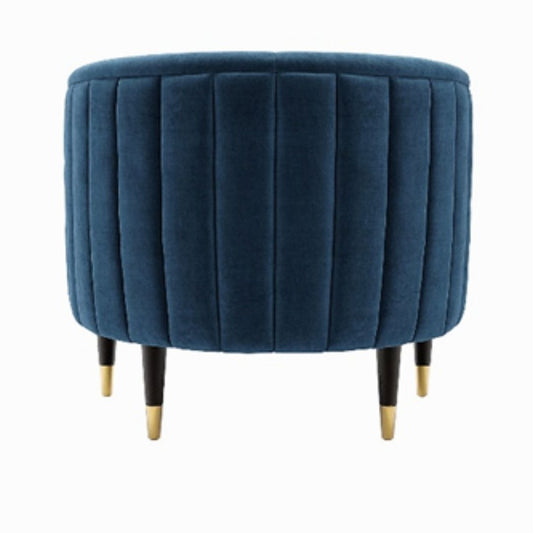 Fluted Velvet Occasional Chair Blue