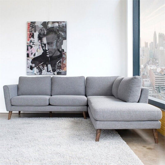 Bexley Grey Sectional Sofa Left Facing Chaise