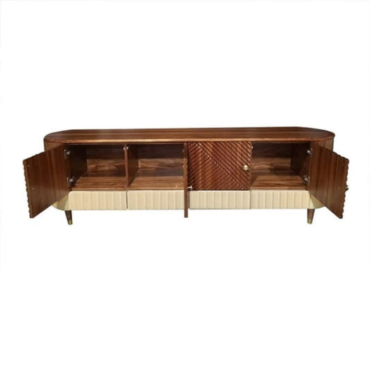 Wovent TV Stand with Storage Oval Vintage Tall Media Console