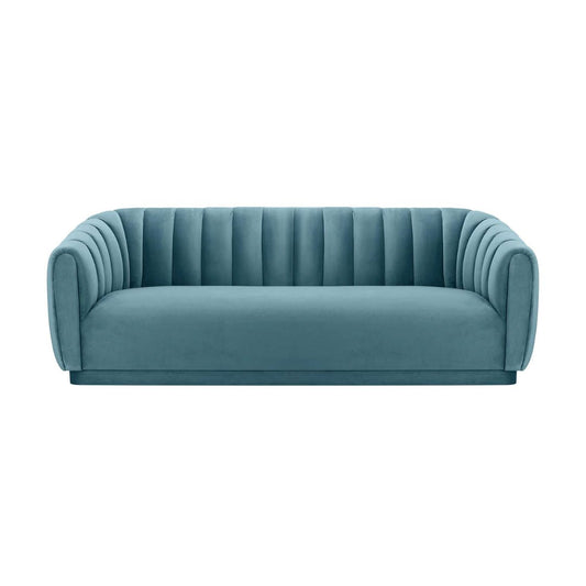 Arno Sea Blue Velvet Sofa