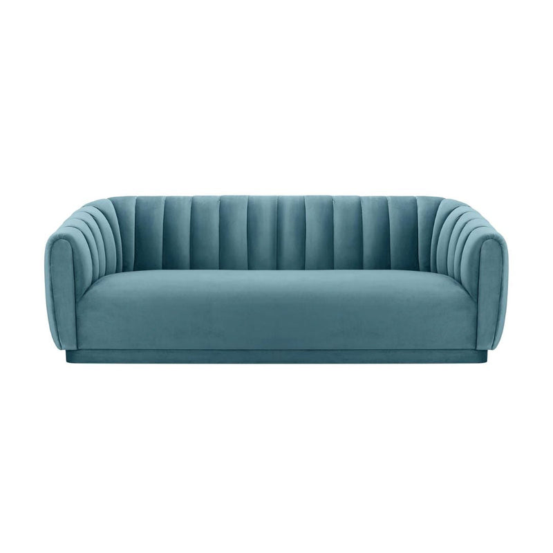 Arno Sea Blue Velvet Sofa