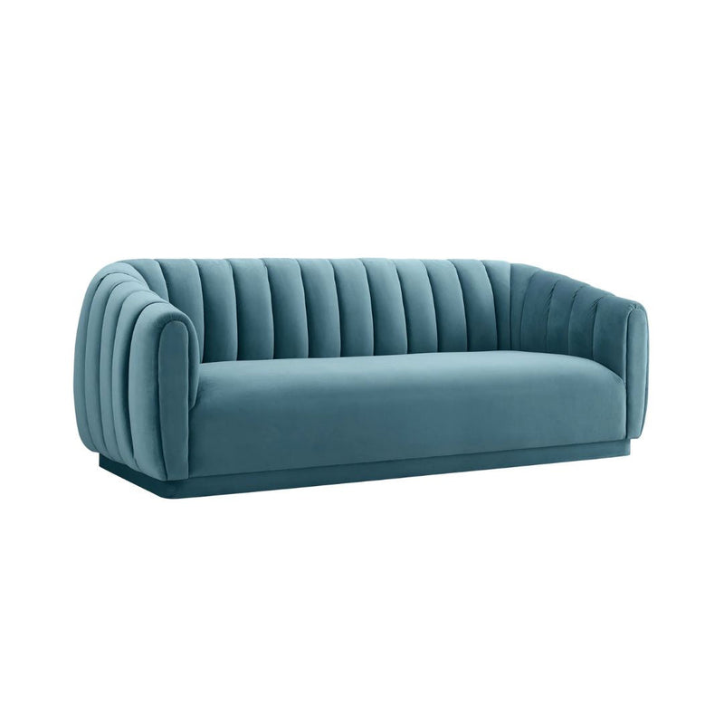 Arno Sea Blue Velvet Sofa