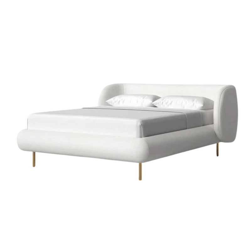 Earleene Queen Solid Wood Upholstered Platform Bed