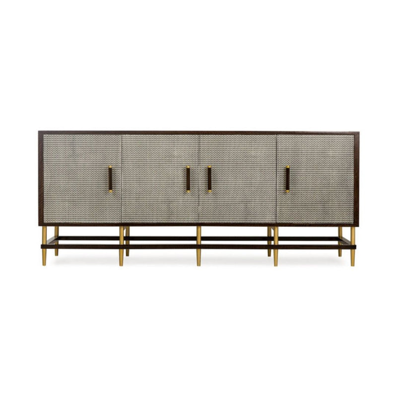 HERRINGBONE CREDENZA - 4 DOOR