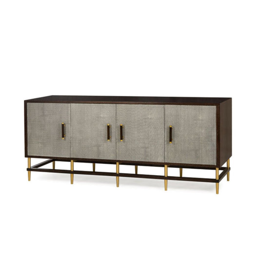 HERRINGBONE CREDENZA - 4 DOOR